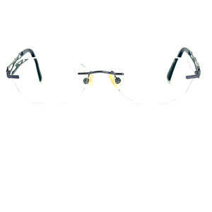 Marchon‎ Airlock 2 Infinity 203 Navy Rimless Eyeglasses 51-18-135 H17310